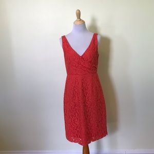 J Crew "Sara" Lace Sundress, Sleeveless, Coral, M